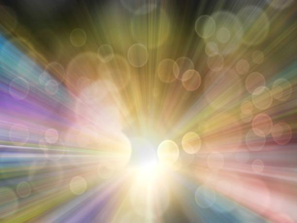 istock Soft and blurred with bokeh of ray light action background 1059312732