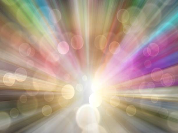 istock Soft and blurred with bokeh of ray light action background 1059315074
