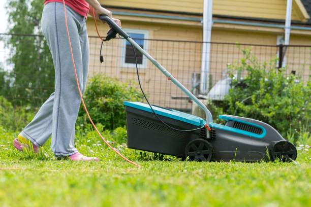 istock outdoor worker mowing the lawn 1059315168