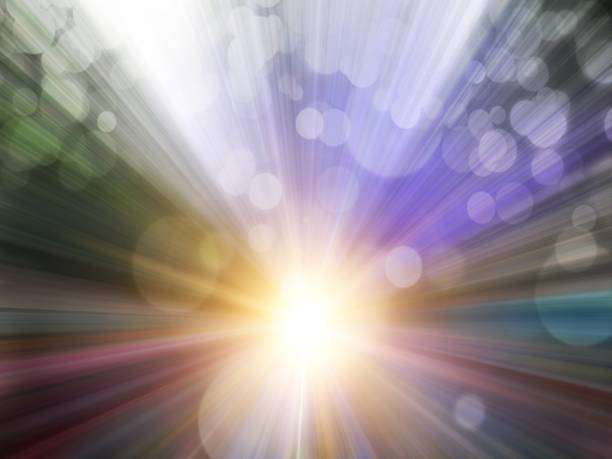 istock Soft and blurred with bokeh of ray light action background 1059315326