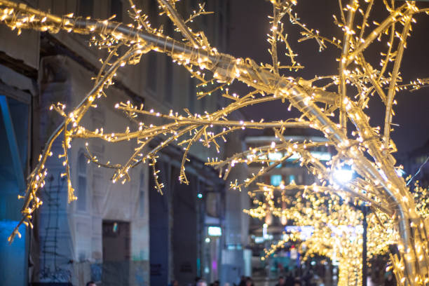 istock Tree with bulbs in the form of illumination 1059315646