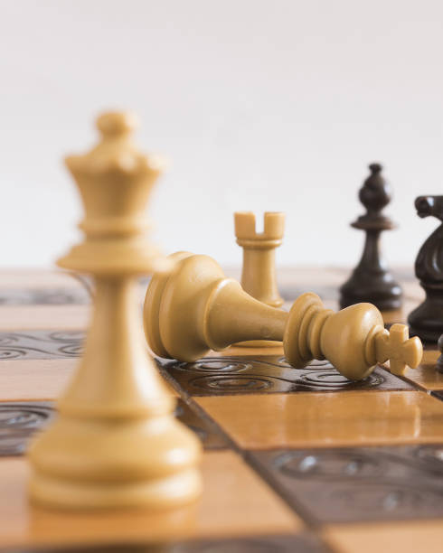 istock Chess photographed on a chessboard 1059320840