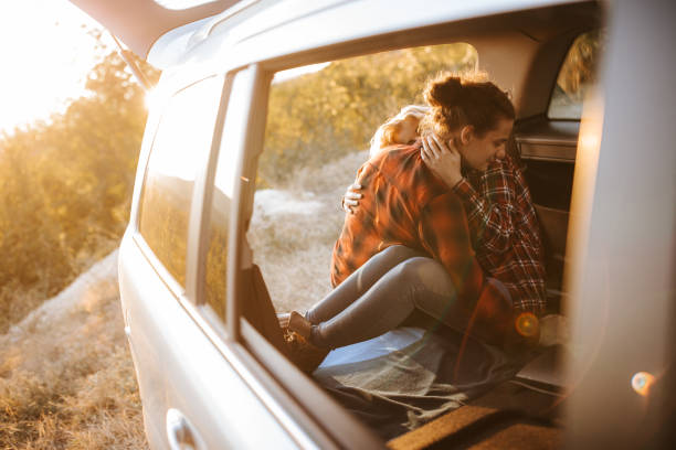 istock Loving couple on road trip 1059325558