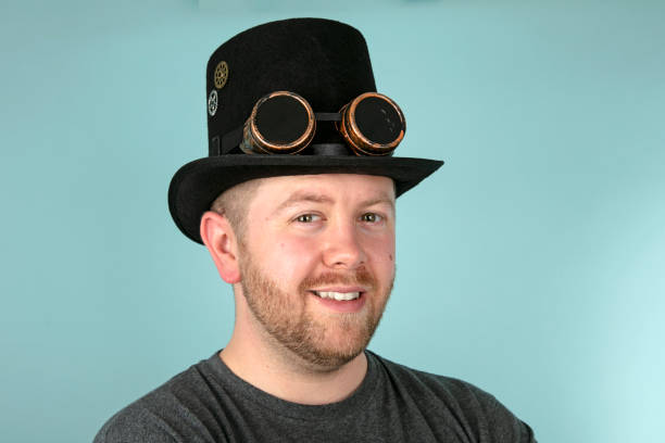 istock Serious man in a top hat looking solemnly ahead 1059325656