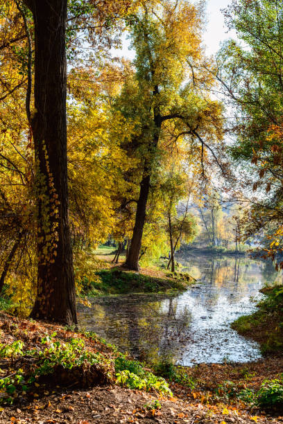 istock Picturesque autumn on Hydropark. Kyiv, Ukraine 1059329714