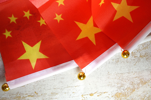 close up shot of chinese flag
