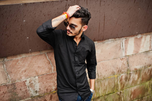 istock Indian stylish man at black shirt 1059342532