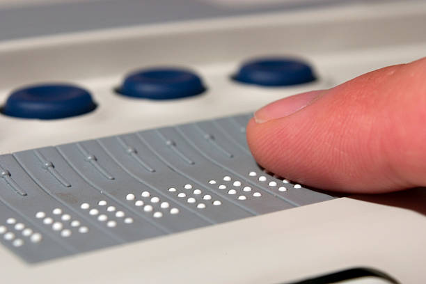 Braille reader A braille device for blind computer users assistive technology stock pictures, royalty-free photos & images
