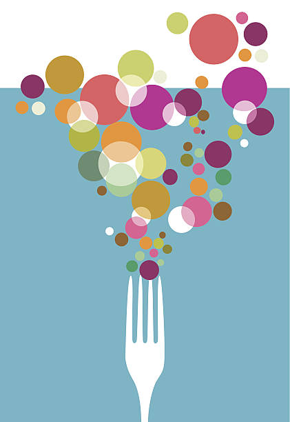столовые приборы ресторан. - food dining cooking multi colored stock illustrations