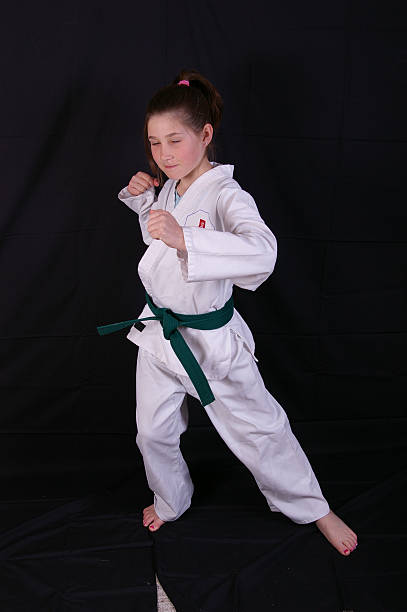 Karate Girl stock photo