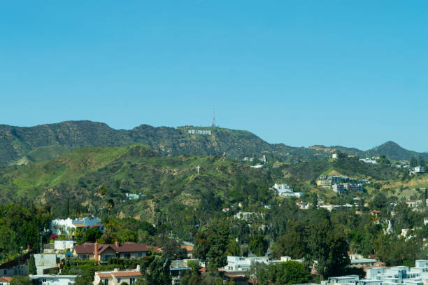 On a Clear Day You Can See to the Hollywood Hills stock photo