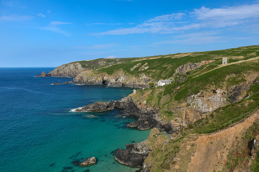 Cornwall coastline with stunning view near Gurnard's Head, England, United Kingdom.