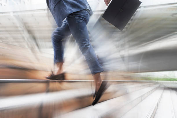 istock Businessman concept running forward to his goal 1059359502