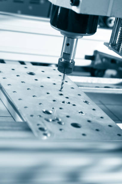 istock Milling machine working on steel detail. 1059359606