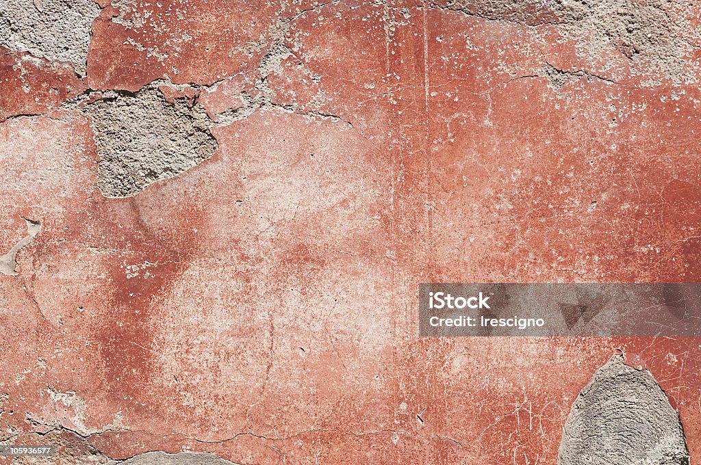 Pompeian rosso muro texture - Foto stock royalty-free di Architettura
