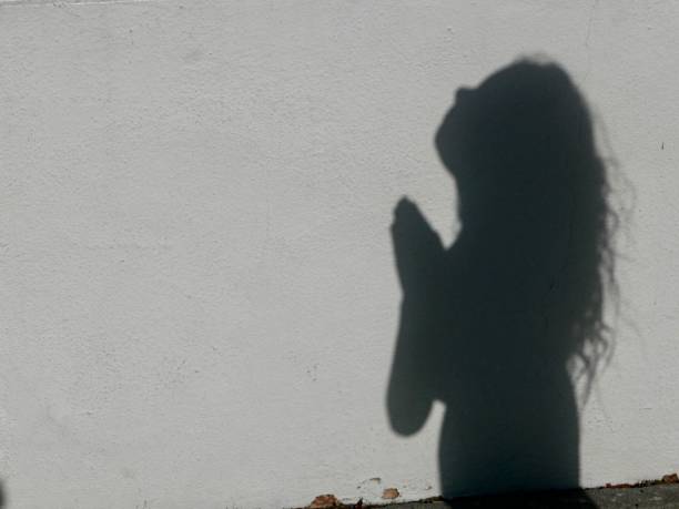 istock Expressive Shadows of girl on wall 1059365790