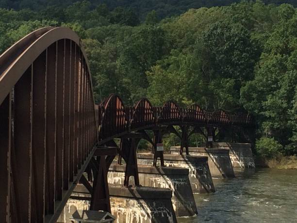 Ohiopyle Bridge, Pennsylvania stock photo