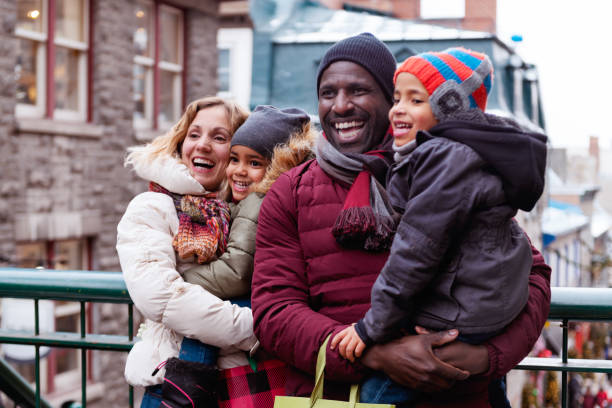 istock Christmas shopping with multi-ethnic family 1059369088
