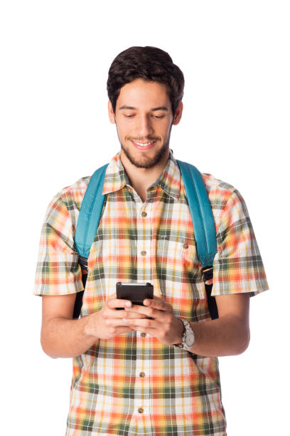 istock Male university student holding phone and texting 1059369242