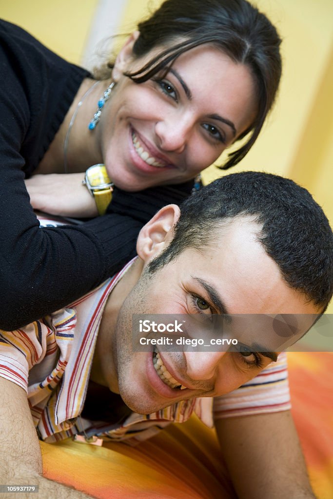 the sweatest thing man and woman smiling and holding each other Adult Stock Photo
