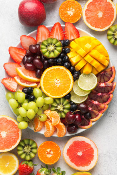 istock Raw fruits berries platter 1059376114