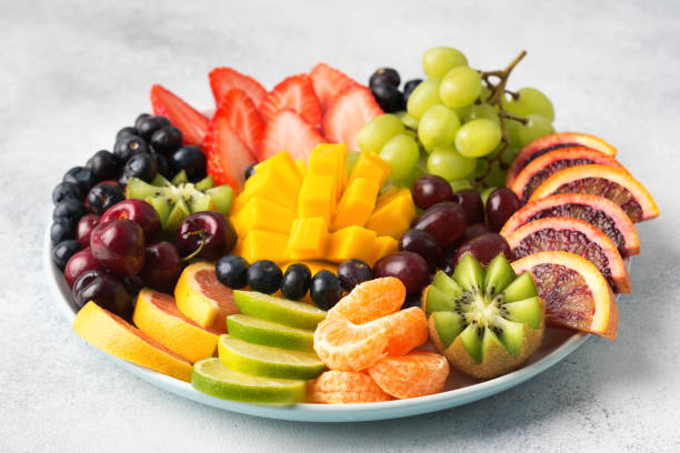 istock Raw fruits berries platter 1059376118