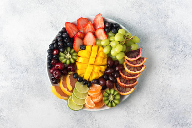 istock Raw fruits berries platter 1059376128