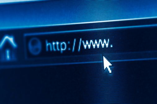 A close-up of an address bar on a computer