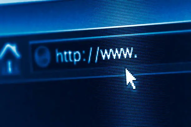 business and technology: internet url with some copy space