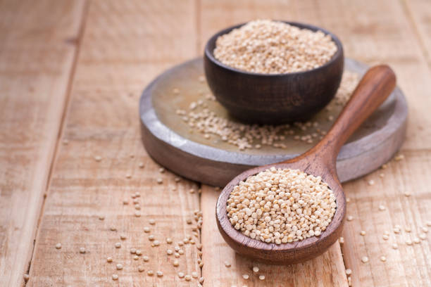 istock quinoa beans in bowl on the table. 1059380342