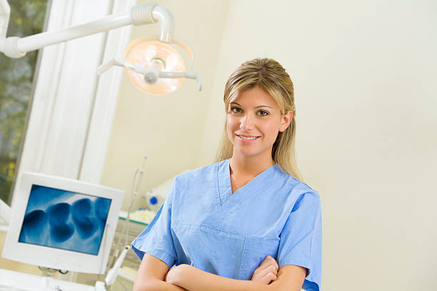 dentista - dentist dentist office female doctor foto e immagini stock