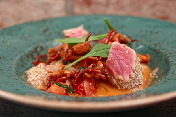 istock Dish with tuna, salami and mushrooms 1059388298
