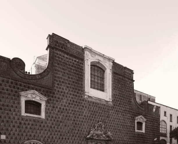 detail of piazza del gesu in naples,italy