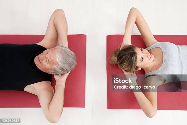 Fitness And Yoga Stock Photo - Download Image Now - 20-24 Years, 20-29 Years, 60-69 Years