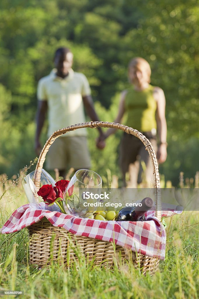 Casal picnicking - Royalty-free Cortejar Foto de stock