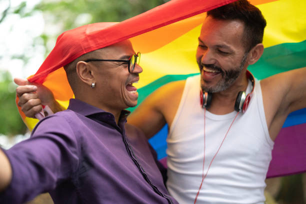istock Gay Couple taking a selfie 1059417168