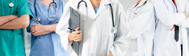 istock Doctor working in hospital with other doctors. 1059417296