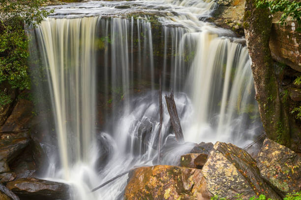 istock Waterfall in thai national park. In the deep forest on mountain. 1059419732