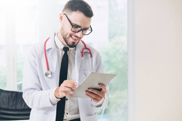 istock Doctor working on tablet computer in the hospital. 1059425520
