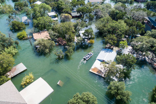 istock Rescue boat during flood event 1059434266