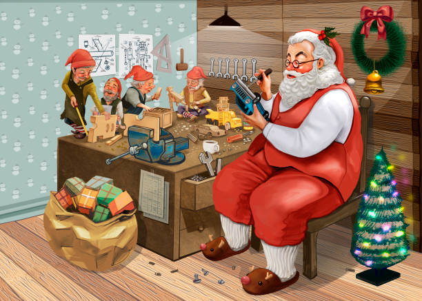 Hand drawn Santa Claus making Christmas presents with his elves in a workshop Hand drawn Santa Claus making Christmas presents with his elves in a workshop

***These are our own 3D generic designs. They do not infringe on any copyrighted designs.*** elf sitting stock pictures, royalty-free photos & images