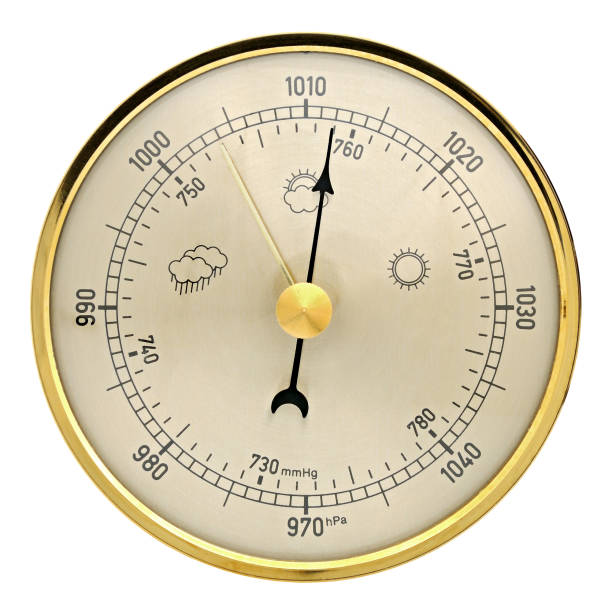 Barometer Barometer on a white background barometer stock pictures, royalty-free photos & images