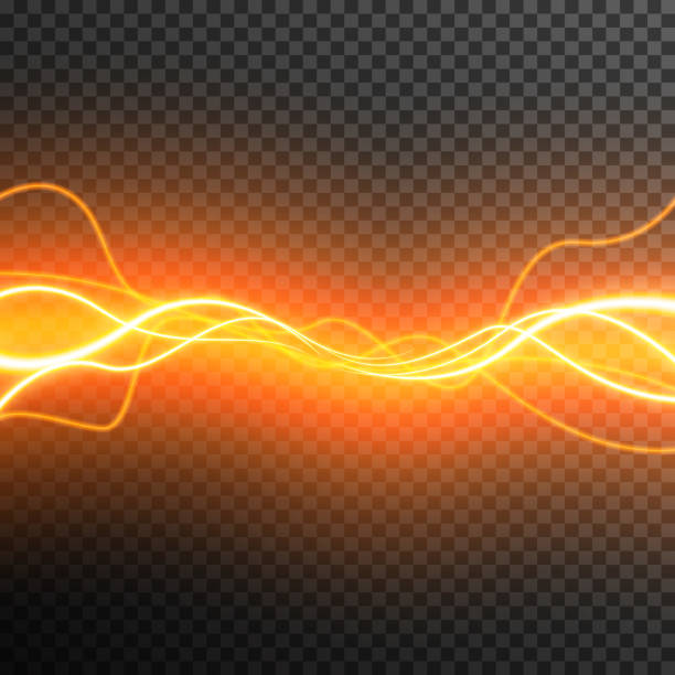 Lighting Electric thunder vector transparent vector art illustration
