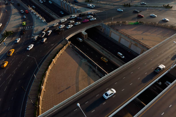 istock Expressway top view, Road traffic an important infrastructure in Thailand 1059439878