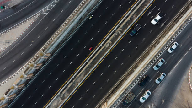 istock Expressway top view, Road traffic an important infrastructure in Thailand 1059439934