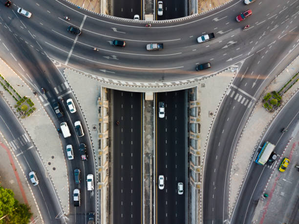 istock Expressway top view, Road traffic an important infrastructure in Thailand 1059439946