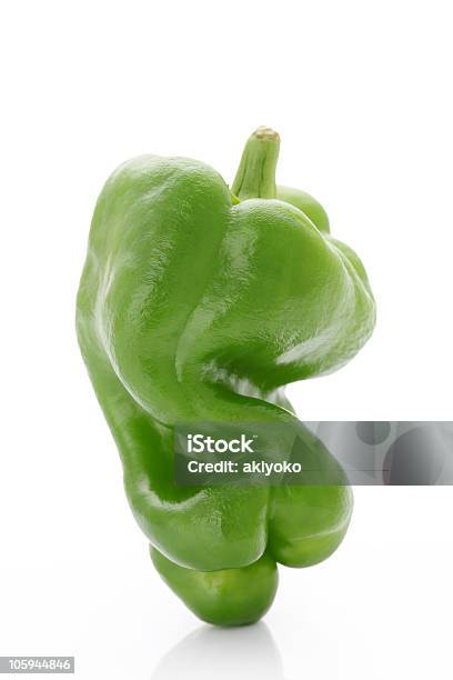 Green Pepper Stock Photo - Download Image Now - Deformed, Vegetable, Bell Pepper
