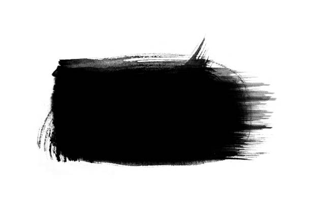 istock Black color graphic patches graphic brush strokes design effect element for background 1059449248