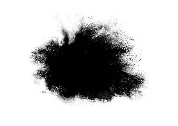 istock Black color graphic patches graphic brush strokes design effect element for background 1059449266