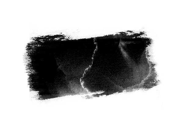 istock Black color graphic patches graphic brush strokes design effect element for background 1059449430